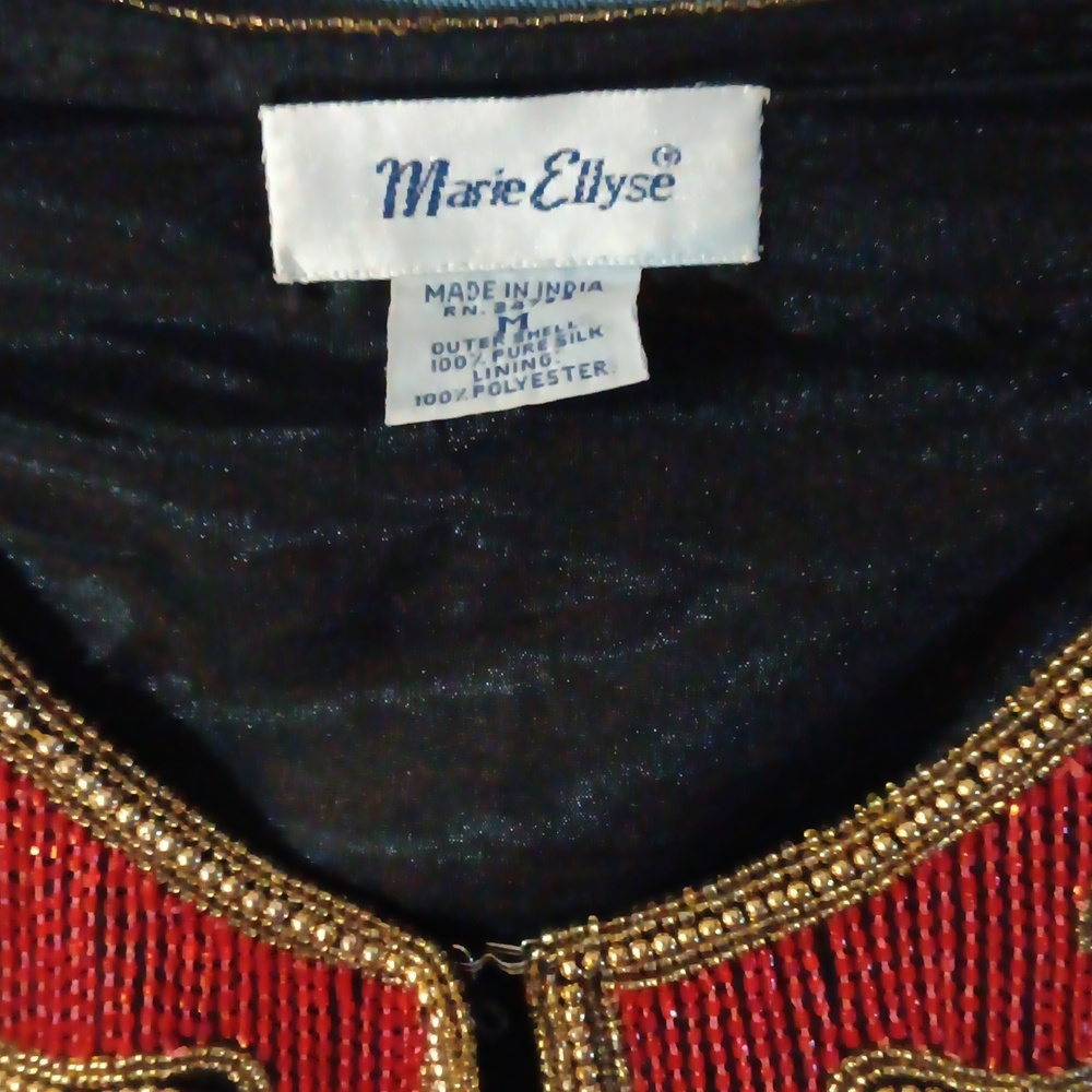 Vintage Silk Embellished Sequins Jacket - image 3